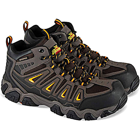 Men's Crosstrex Series Brown/Orange Mid Cut Safety Toe Hikers