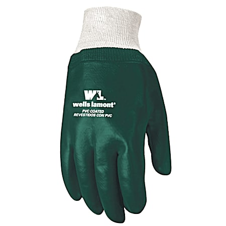 Men's Knit Wrist PVC Gloves