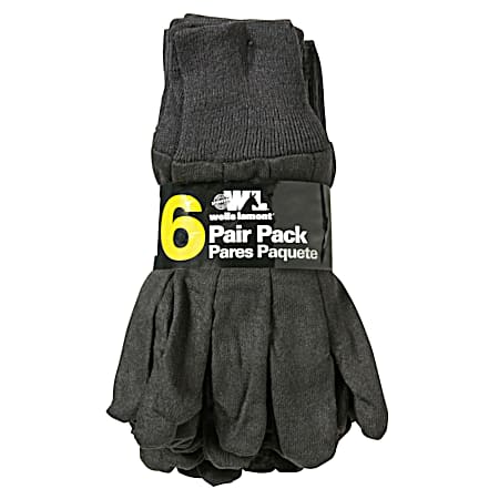 Adult Wearpower Standard Jersey Gloves - 6 Pk, Assorted