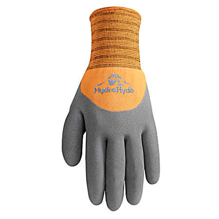 Men's Orange & Grey Hydrahyde Winter Lined Latex Gloves