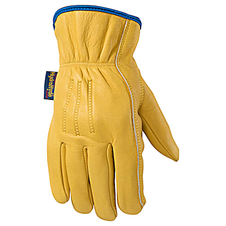 Men's Gold Hydrahyde Grain Cowhide Gloves