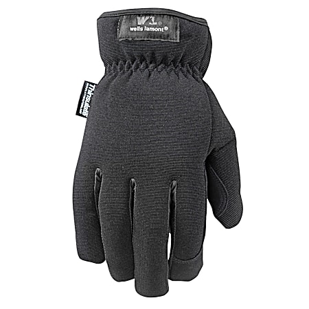 Men's Black Thinsulate Synthetic Padded Palm Gloves