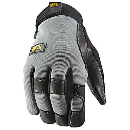 Men's Black/Grey FX3 HydraHyde Insulated Goatskin/Spandex Gloves
