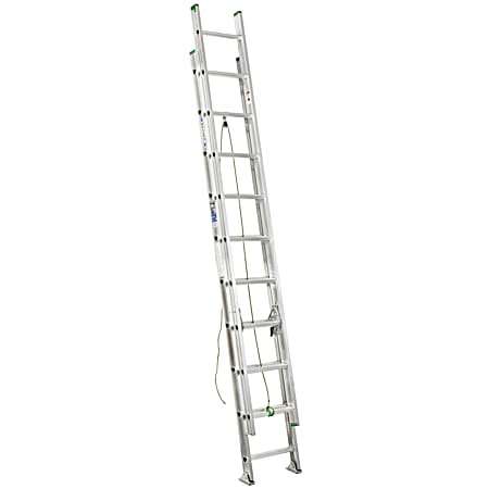Type II Aluminum D-Rung Extension Ladder - 20 Ft.