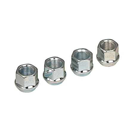 White Knight Wheel Accessories 14mm Chrome Open End Bulge Lug Nuts - 4 Pk
