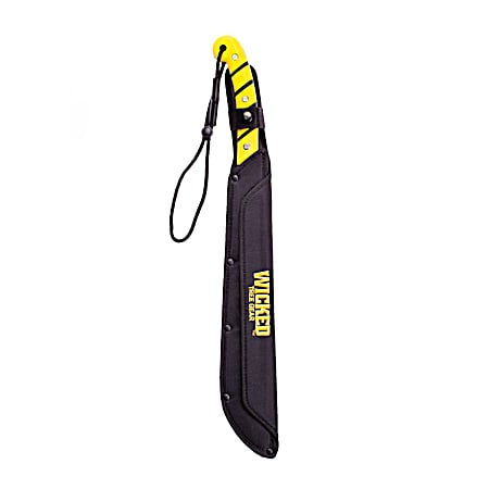 Yellow Handle 20 in Machete w/Sheath