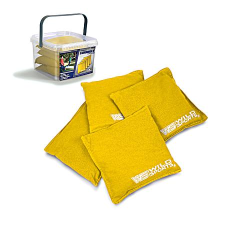 Wild Sports Yellow XL Cornhole Bean Bags - 4 Pk
