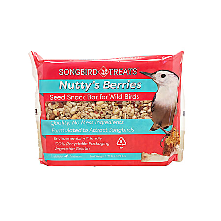 Large Nutty's Berries Seed Snack Bar for Wild Birds