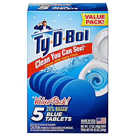 Ty-D-Bol Automatic Blue Spruce Toilet Bowl Cleaner - 5 pk
