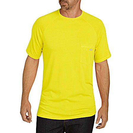 Dickies Men's Big & Tall Bright Yellow Performance Cooling T-Shirt