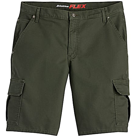 Men's Flex Tough Max Olive Relaxed Fit Cargo Shorts