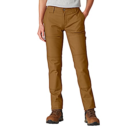 Women's Duratech Renegade Brown Duck Straight Fit Straight Leg Pants