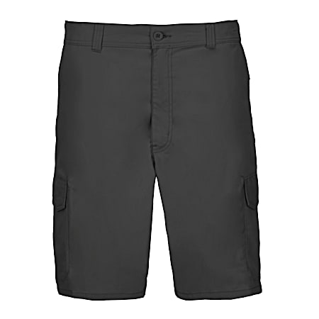 Men's Big & Tall Temp-iQ Cooling Black Regular Fit Performance Cargo Shorts