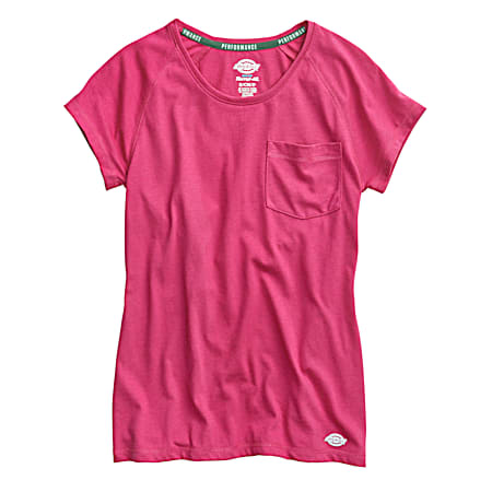 Women's Temp-iQ Festival Fuchsia Crew Neck Short Sleeve Pocket T-Shirt