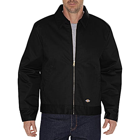 Men's Big & Tall Eisenhower Black Lined Full Zip Jacket