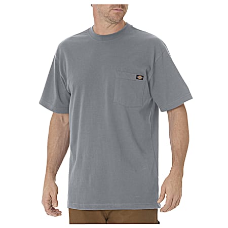 Men's Heather Gray Crew Neck Short Sleeve Pocket T-Shirt