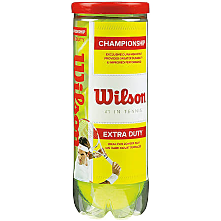 Wilson Yellow Championship Tennis Balls - 3 Pk