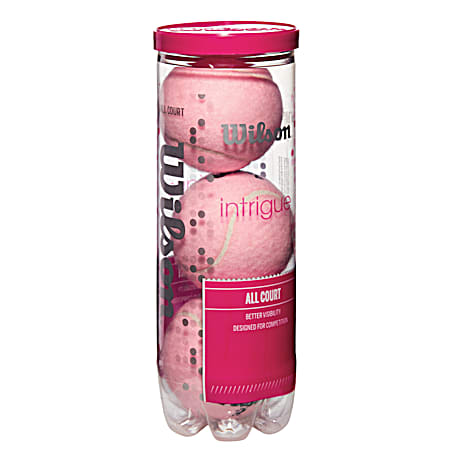 Wilson Intrigue Pink Tennis Balls - 3 Pk