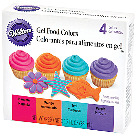 Bright Gel Food Color - 4 Pack