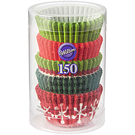 Holiday Red & Green Mini Cupcake Liners - 150 Ct.