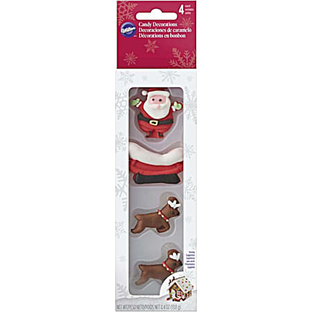 Santa and Reindeer Sleigh Candy Decorations