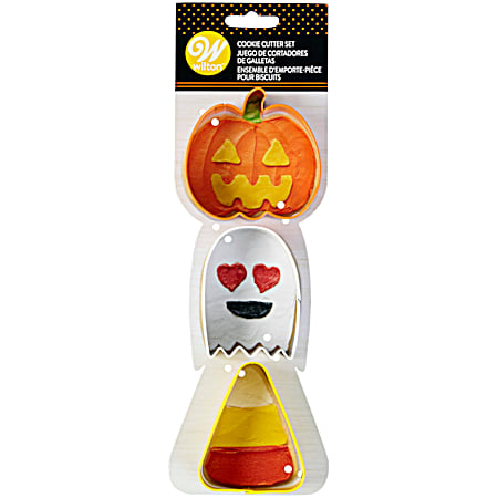 Pumpkin, Ghost & Candy Corn Metal Cookie Cutter Set - 3 Pc
