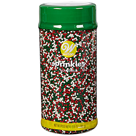 13.6 oz Christmas Nonpareils Sprinkles
