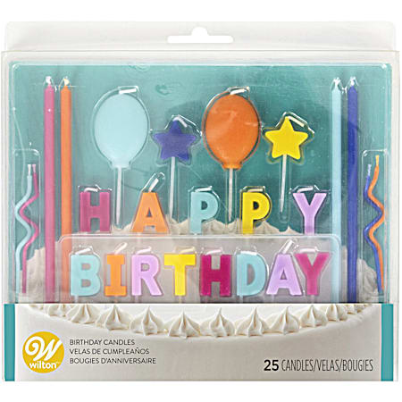Bright Birthday Candle Set - 25 ct