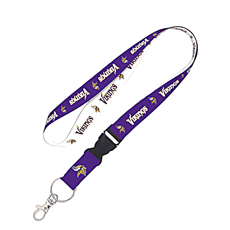 Minnesota Vikings Purple & White Polyester Lanyard