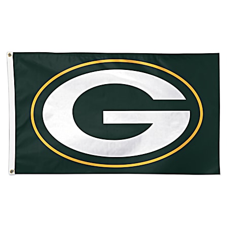 3 ft x 5 ft Green Bay Packers Logo Green Deluxe Flag