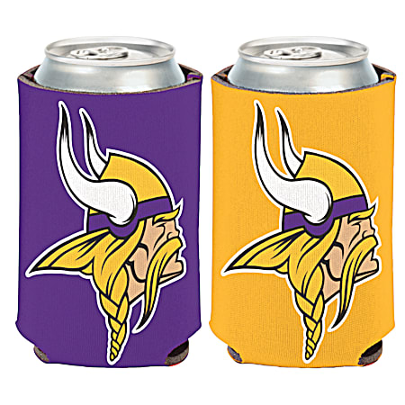 Minnesota Vikings Purple & Gold Logo Neoprene Can Cooler