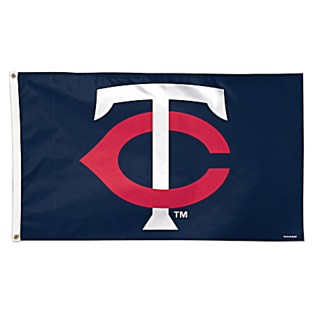 3 ft x 5 ft Minnesota Twins Logo Deluxe Flag