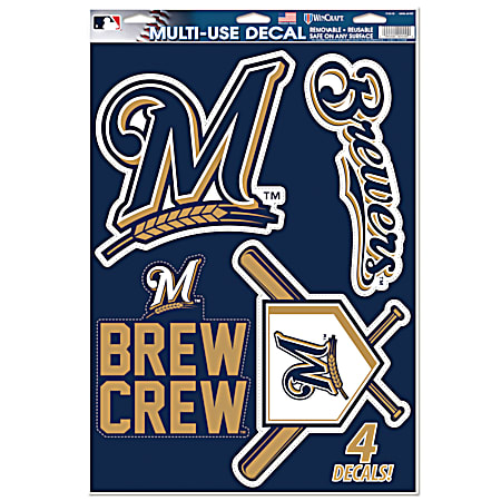Milwaukee Brewers Multi-Use Reusable Decal Sheet