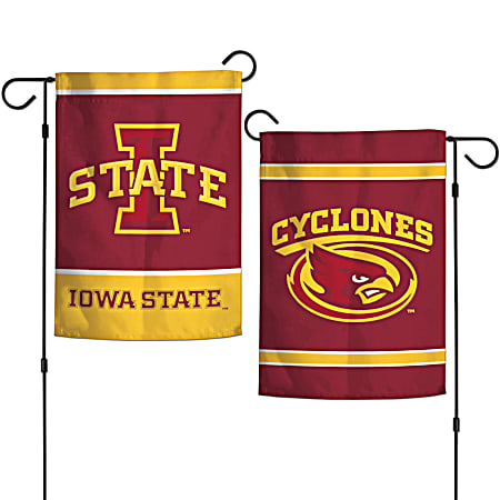 18 in x 12.5 in Iowa State Cyclones 2-Sided Garden Flag