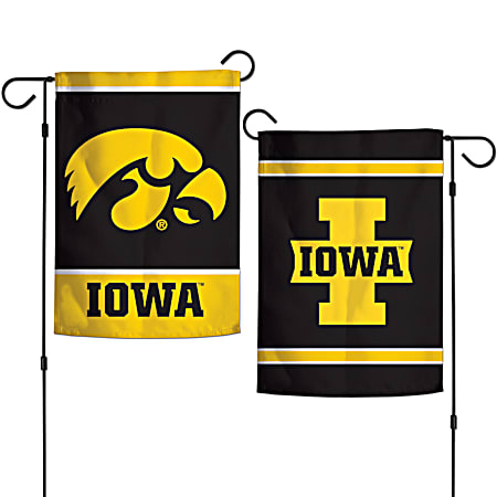 18 in x 12.5 in Iowa Hawkeyes 2-Sided Garden Flag