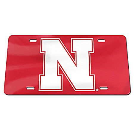 Nebraska Cornhuskers Logo Inlaid Laser License Plate
