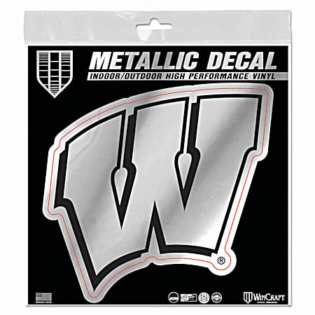 Wincraft Wisconsin Badgers Logo Metallic Vinyl Decal