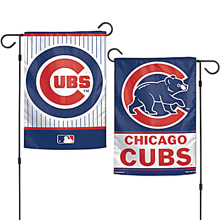 18 in x 12.5 in Chicago Cubs 2-Sided Garden Flag