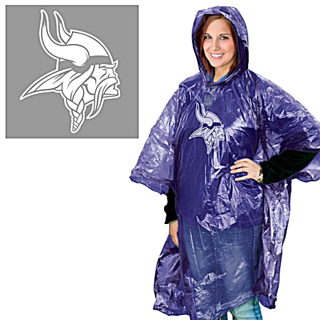 Minnesota Vikings Purple Rain Poncho