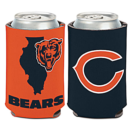 Chicago Bears State Shape Neoprene Can Cooler