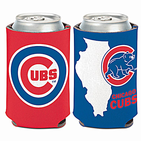 Chicago Cubs State Shape Neoprene Can Cooler