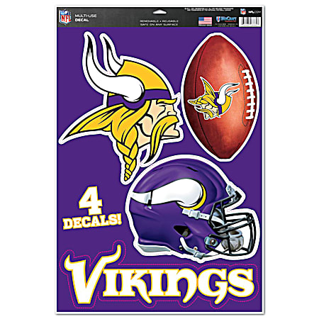 Wincraft Minnesota Vikings Multi-Use Decals - 3 Fan Pack