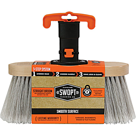 SWOPT Premium Smooth-Surface Straight Broom Head
