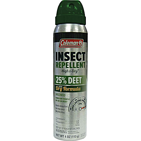 4 oz 25% DEET High & Dry Aerosol Insect Repellent