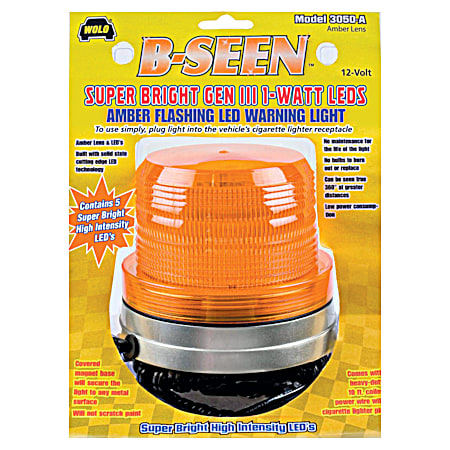 B-Seen Gen III Amber LED 12V Warning Light