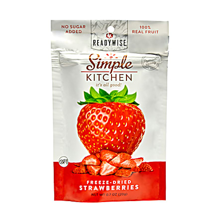 0.7 oz Freeze-Dried Sliced Strawberries Real Fruit Snacks