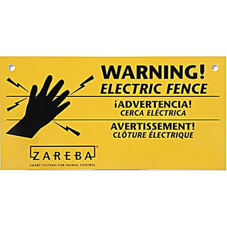 Zareba Electric Fence Warning Signs - 3 Pk