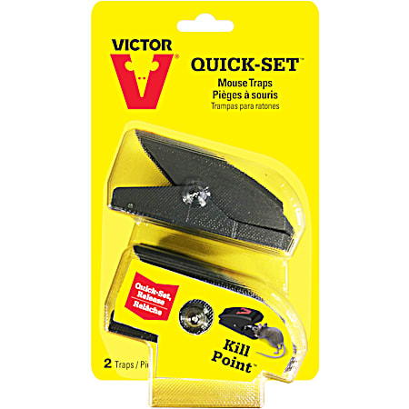 Victor Quick-Set Mouse Traps - 2 Pk