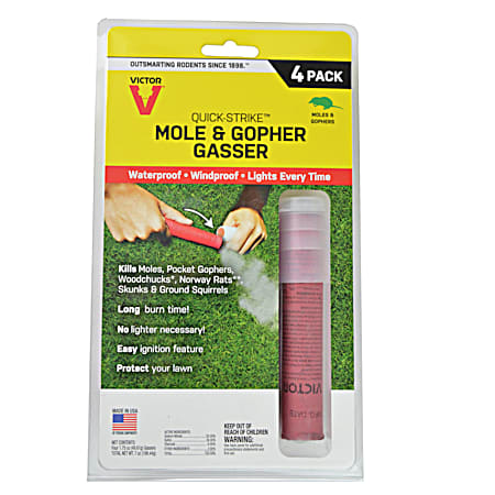 Quick-Strike Mole & Gopher Gasser - 4 Pk