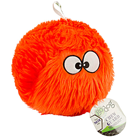 Furballz Large Orange Plush Squeaker Dog Toy